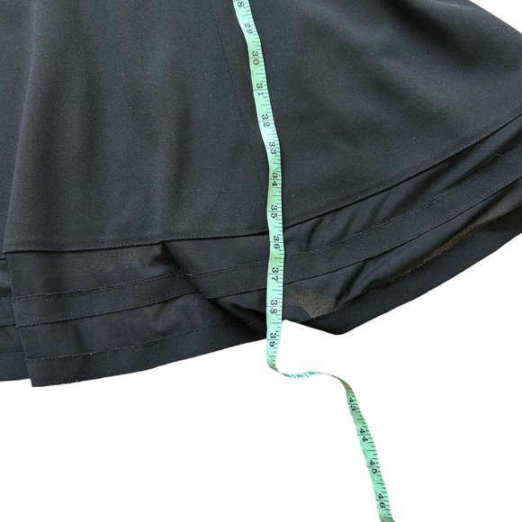 Calvin Klein sleeveless black crepe knit fit flare dress mesh panels size 10 - Picture 11 of 11